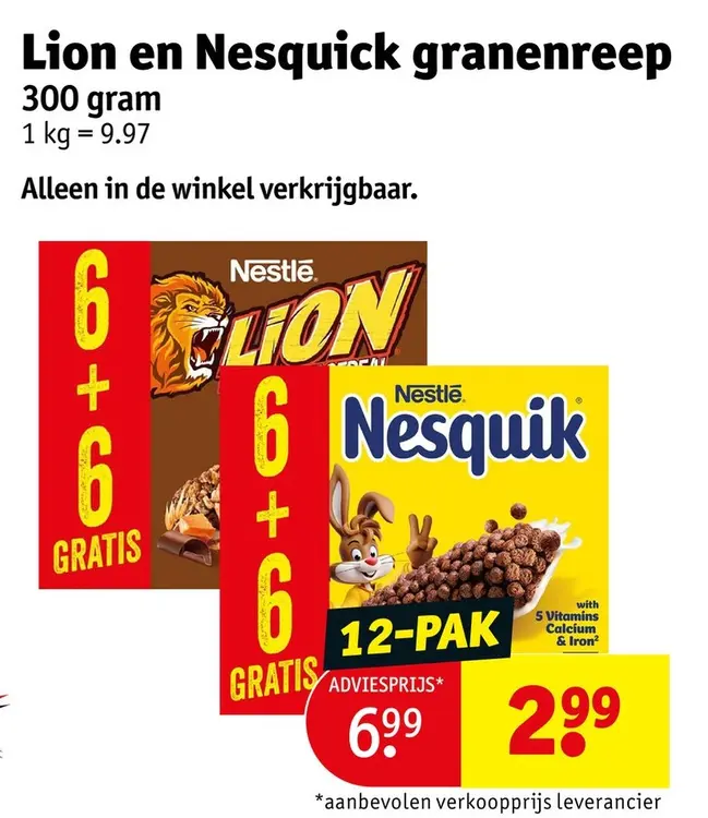 Promotie: Lion en Nesquick granenreep