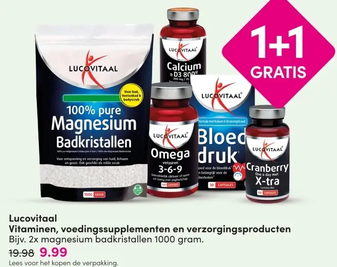Aanbieding: Lucovitaal vitaminen, voedingssupplementen en verzorgingsproducten