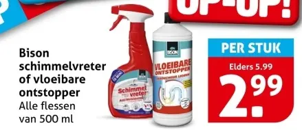 Aanbieding: Bison schimmelvreter of vloeibare ontstopper
