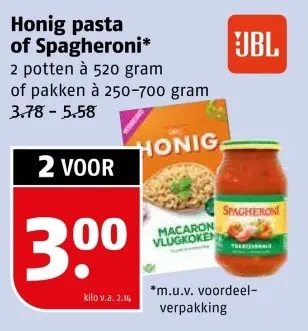 Aanbieding: Honig pasta of Spagheroni