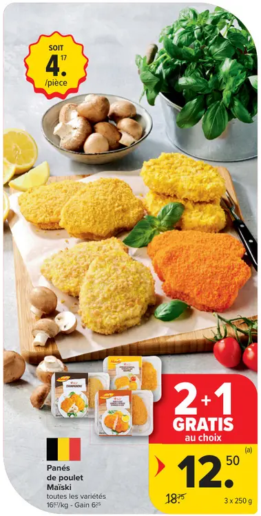 Offre: Panés de poulet