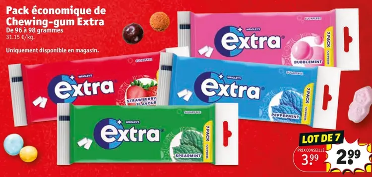 Offre: Chewing-gum Extra