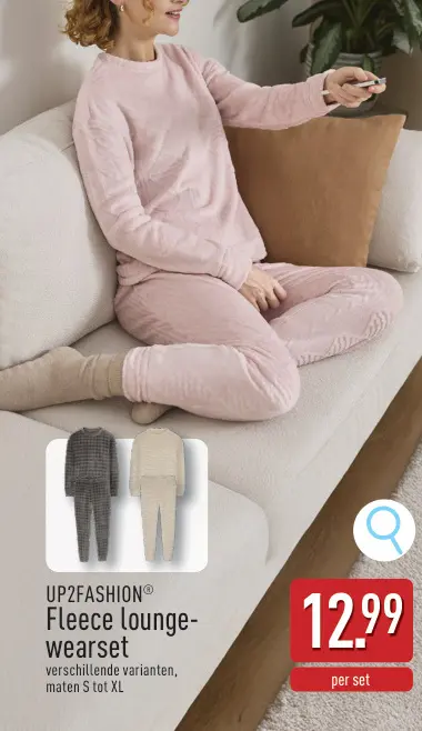 Promotie: Fleece lounge-wearset