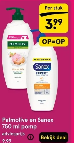 Aanbieding: Palmolive en Sanex pomp