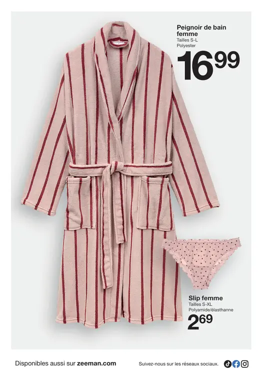 Offre: Peignoir de bain femme