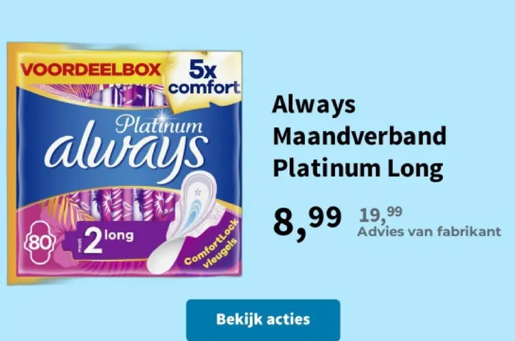 Promotie: Always Maandverband Platinum Long