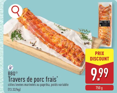 Offre: Travers de porc frais