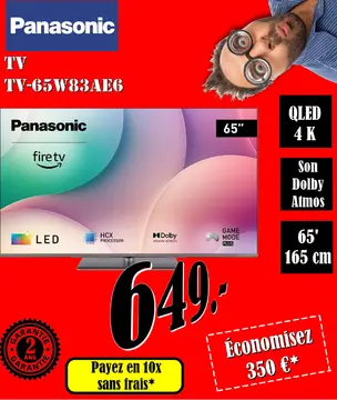 Offre: Panasonic TV-65W83AE6