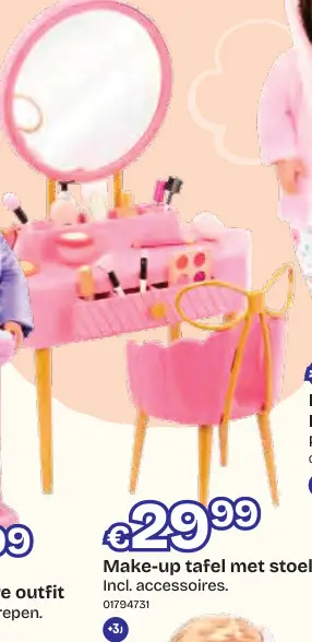 Promotie: Make-up tafel met stoel