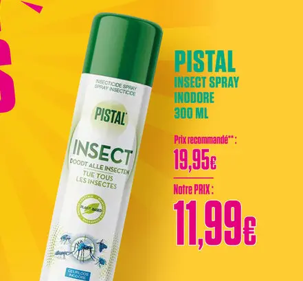 Offre: Pistal Insect Spray Inodore 300ml 