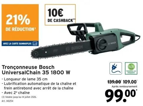 Offre: Tronçonneuse UniversalChain 35 1800 W