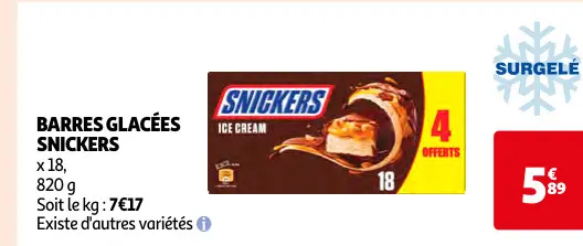 Promotie: Barres glacées SNICKERS