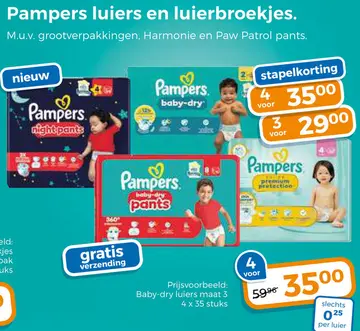 Aanbieding: Pampers luiers en luierbroekjes