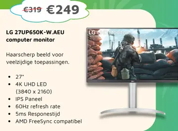 Aanbieding: LG 27UP650K-W.AEU computer monitor