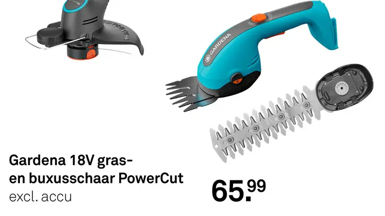 Aanbieding: 18V gras- en buxusschaar PowerCut