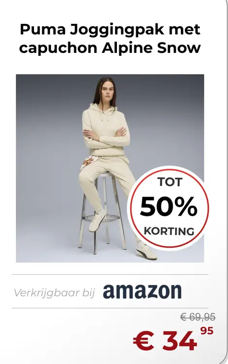 Aanbieding: Joggingpak met capuchon Alpine Snow