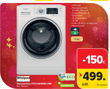 Aanbieding: Wasmachine FFD11469EBCVBE