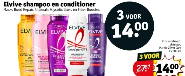 Aanbieding: Elvive shampoo en conditioner
