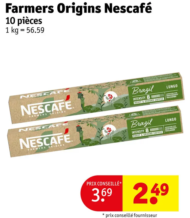 Offre: Farmers Origins Nescafé