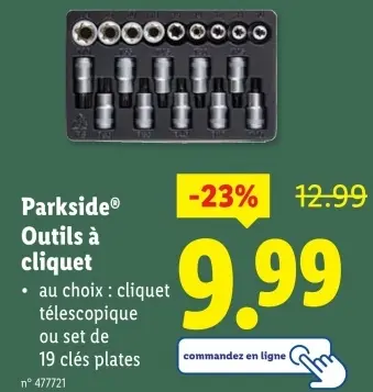 Offre: Outils à cliquet