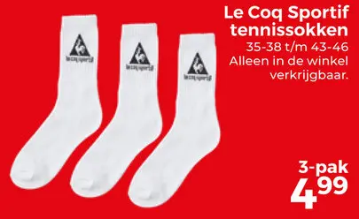 Aanbieding: Le Coq Sportif tennissokken