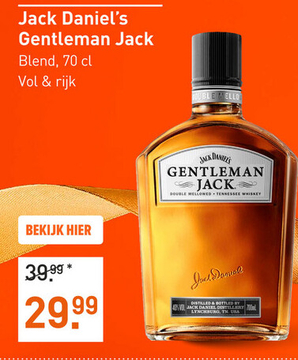 Aanbieding: Jack Daniel's Gentleman Jack 70CL Whisky