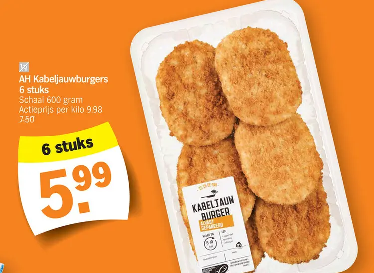Promotie: Kabeljauwburgers