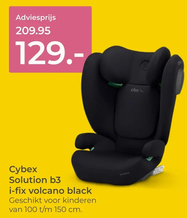 Aanbieding: Cybex Solution b3 i-fix volcano black