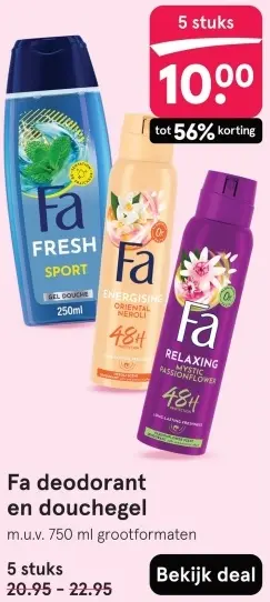 Aanbieding: Deodorant en douchegel