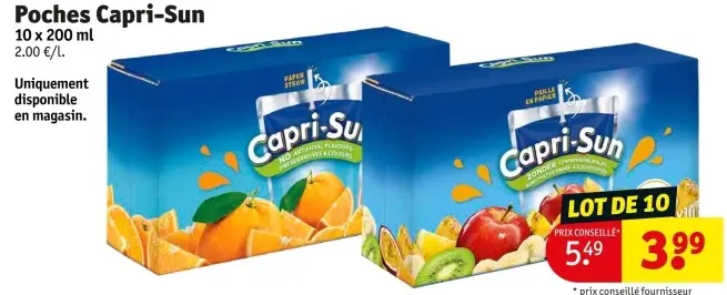 Offre: Poches Capri-Sun