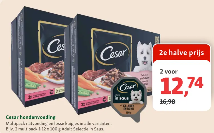 Aanbieding: Cesar hondenvoeding