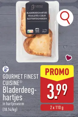 Promotie: Bladerdeeghartjes