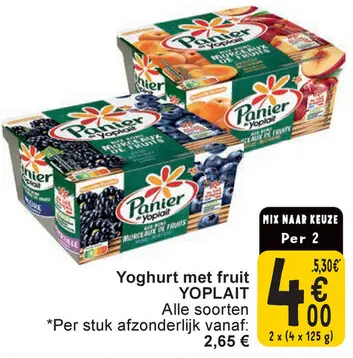 Aanbieding: Yoghurt met fruit