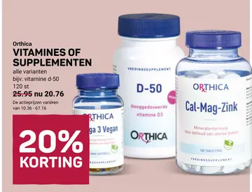 Aanbieding: Vitamines of supplementen