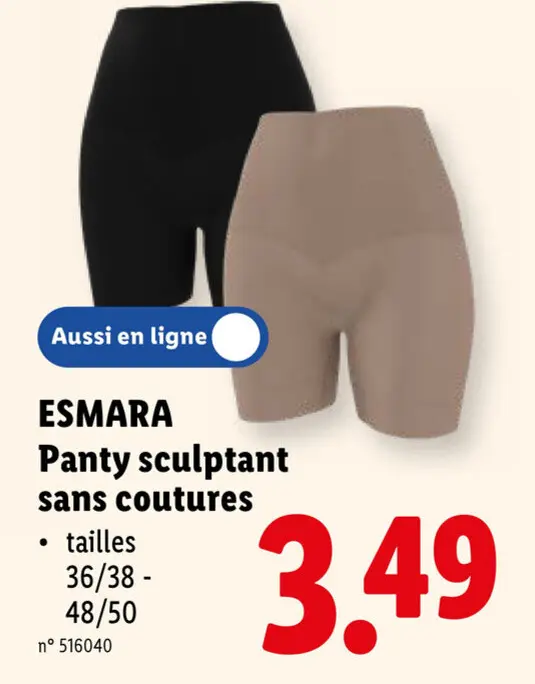 Offre: Panty sculptant sans coutures