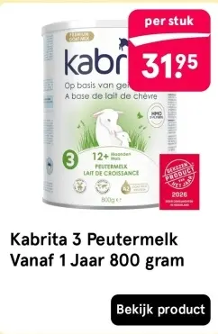 Aanbieding: Kabrita 3 Peutermelk