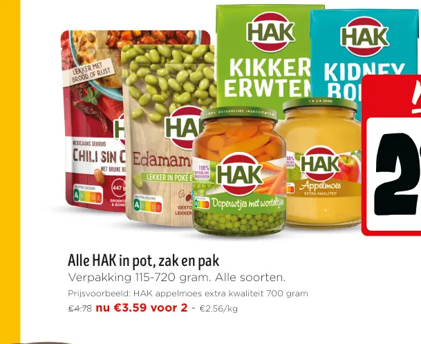 Promotie: HAK in pot, zak en pak