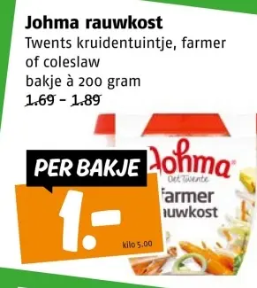 Aanbieding: Johma rauwkost