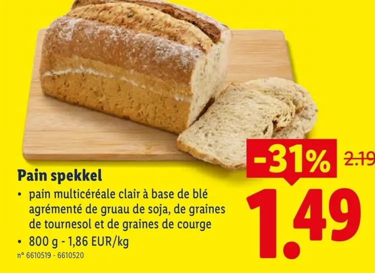 Offre: Pain spekkel