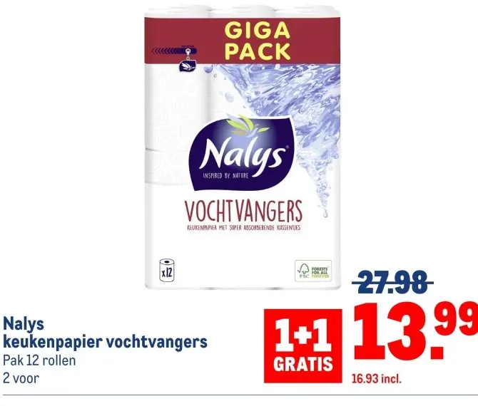Aanbieding: keukenpapier vochtvangers