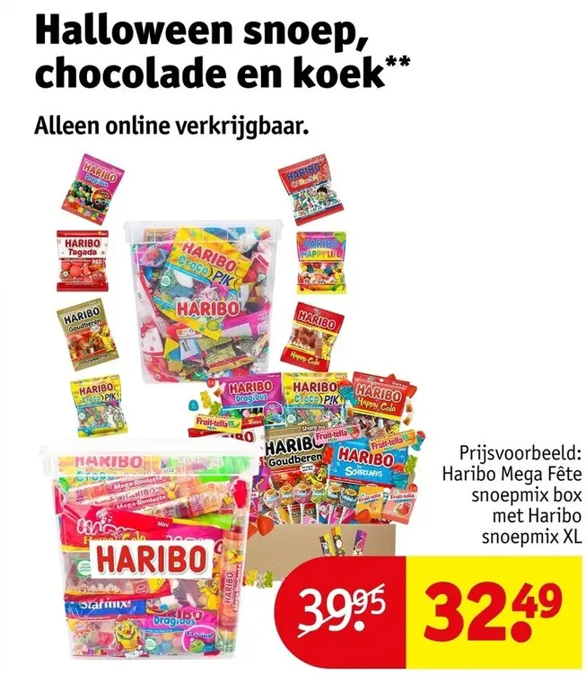 Aanbieding: Halloween snoep, chocolade en koek