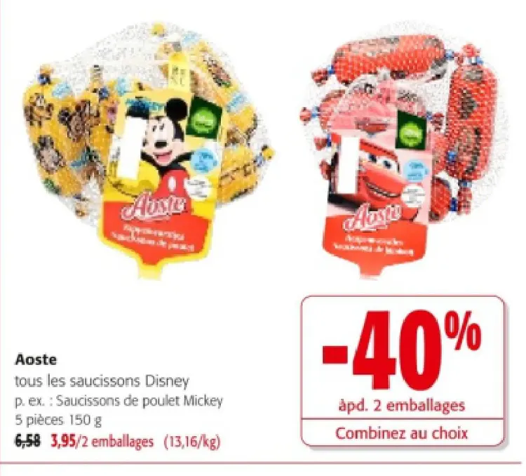 Offre: Saucissons Disney