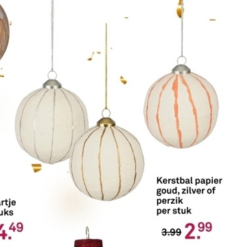 Aanbieding: Kerstbal papier