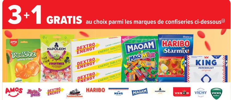 Offre: 3+1 GRATIS Confiseries