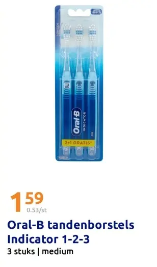 Promotie: tandenborstels Indicator 1-2-3