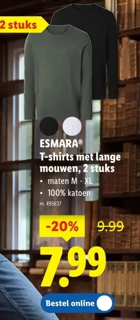 Promotie: T-shirts met lange mouwen
