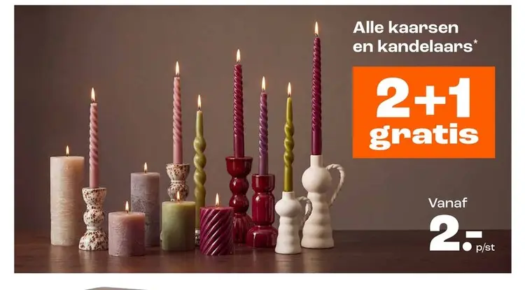 Aanbieding: Kaarsen en kandelaars