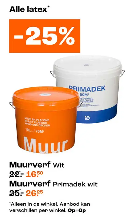 Aanbieding: Alle latex