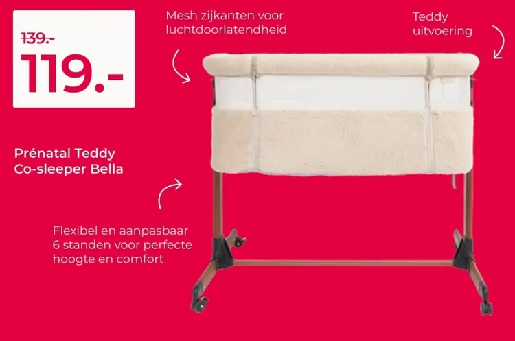 Aanbieding: Teddy Co-sleeper Bella