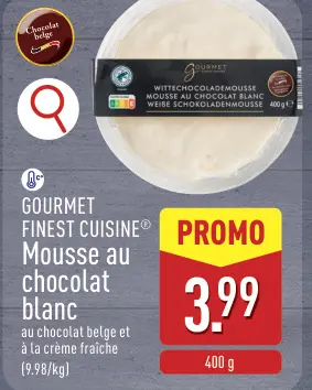 Offre: Mousse au chocolat blanc